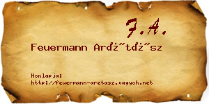 Feuermann Arétász névjegykártya